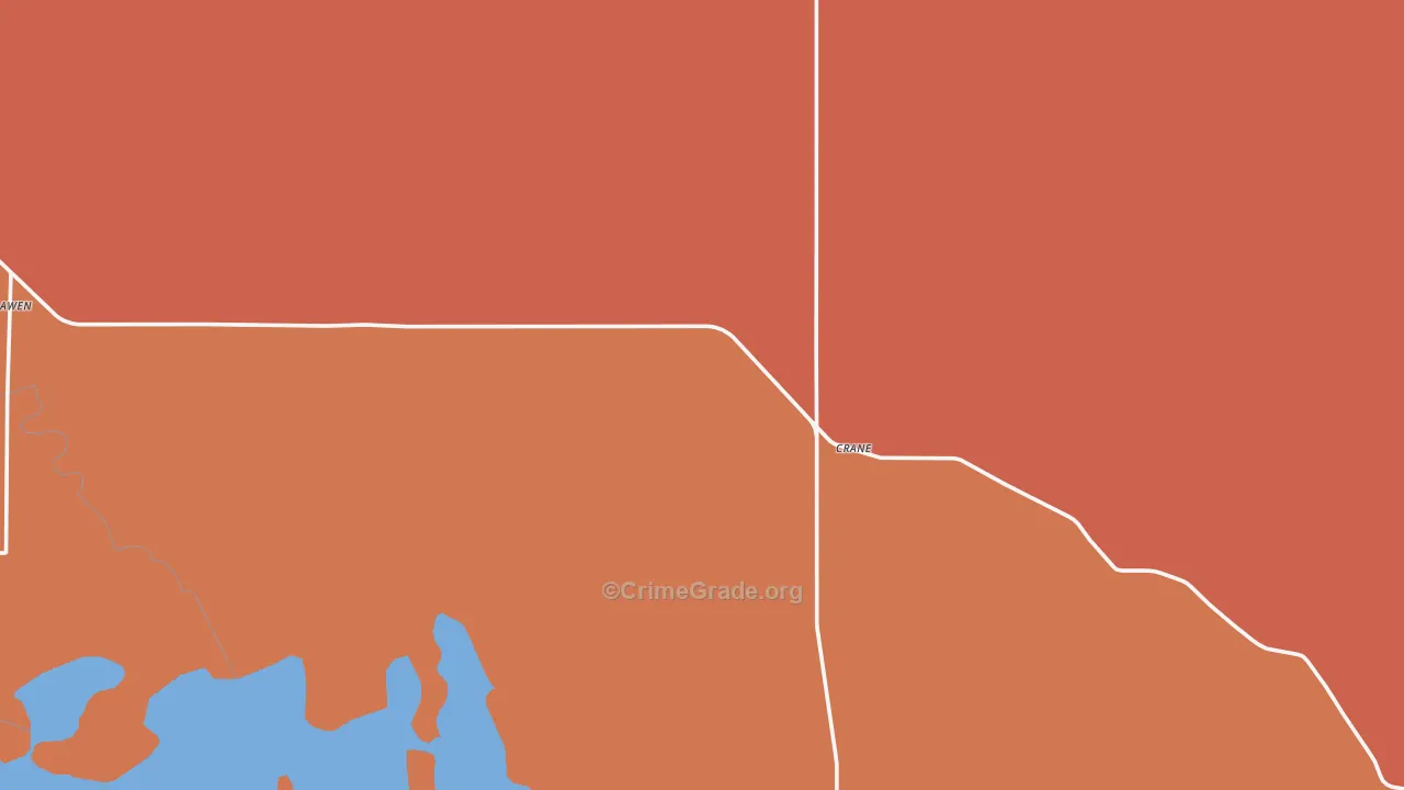 Crane, OR Map of Drug-Related Crime Rates