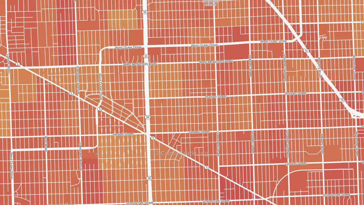 Crary-St Marys, Detroit, MI Map of Drug-Related Crime Rates