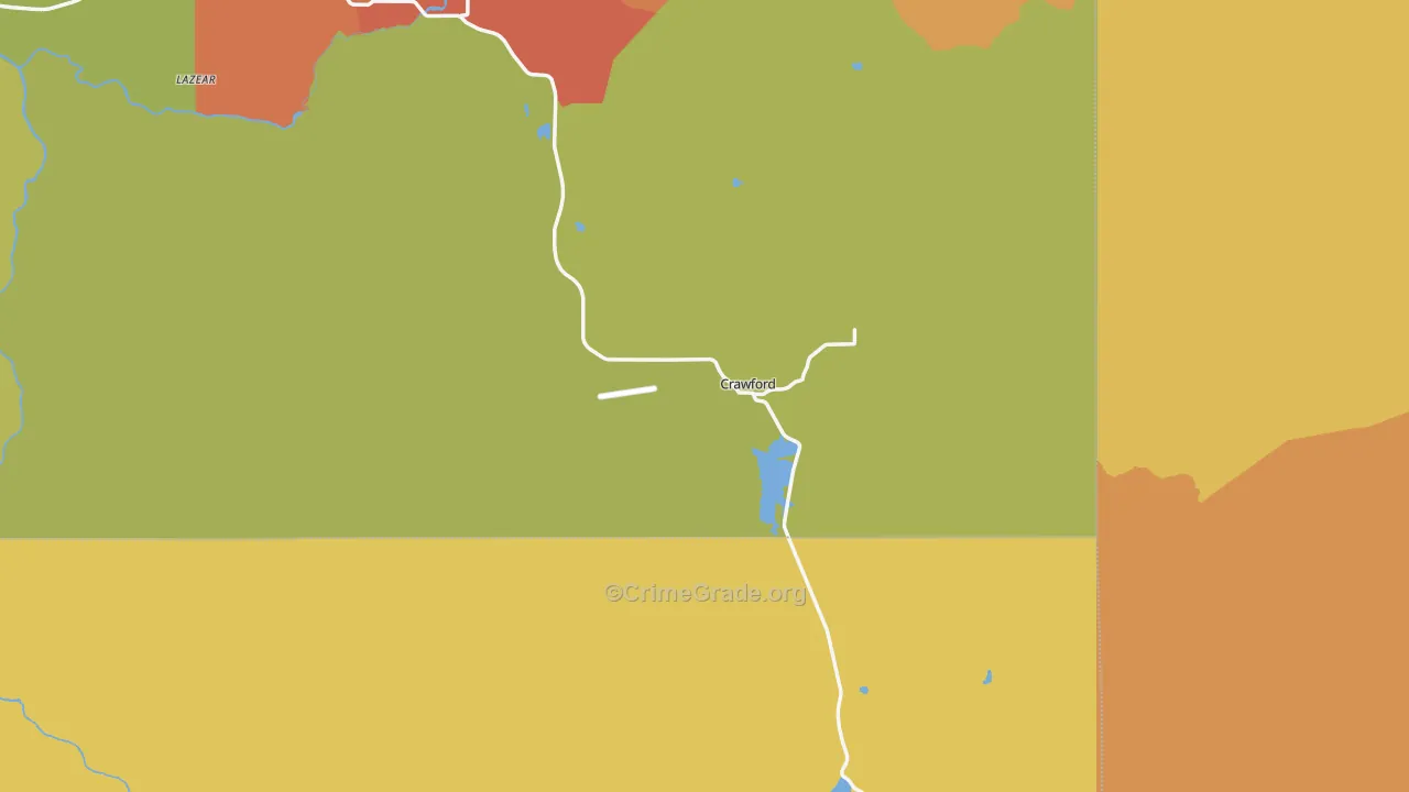 Crawford, CO Map of Drug-Related Crime Rates