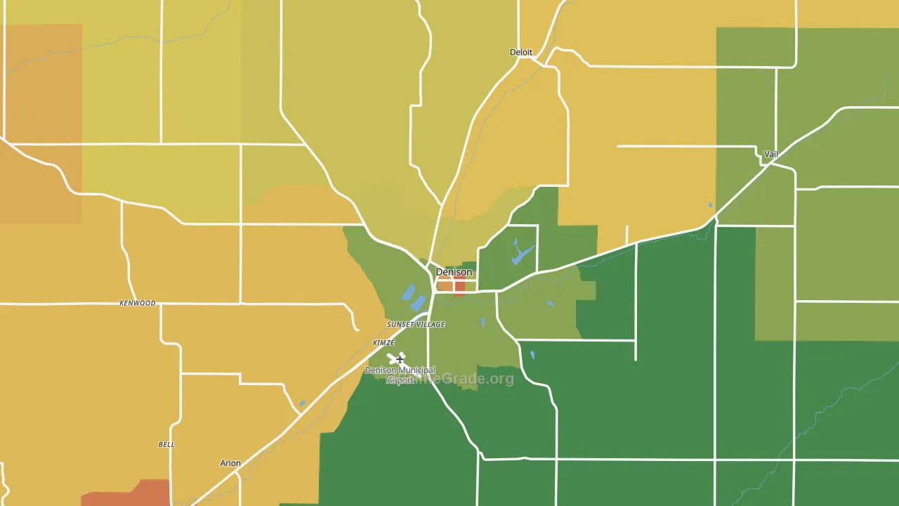 Crawford County, IA Map of Drug-Related Crime Rates