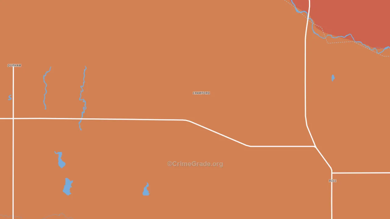 Crawford, OK Map of Drug-Related Crime Rates