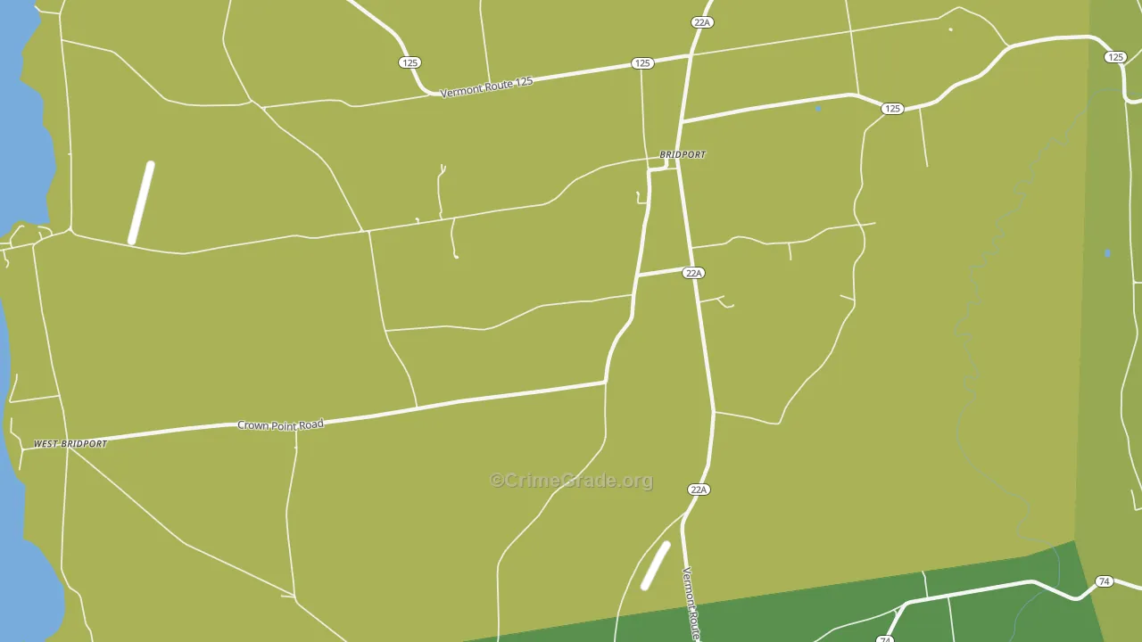 Cream Hill, VT Map of Drug-Related Crime Rates