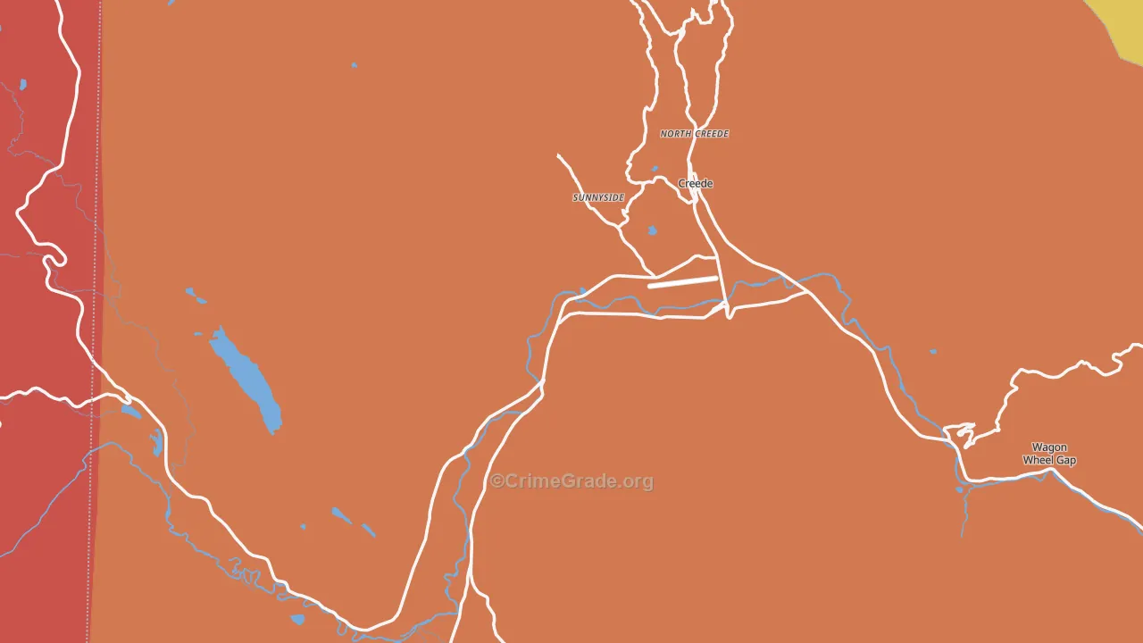 Creede, CO Map of Drug-Related Crime Rates