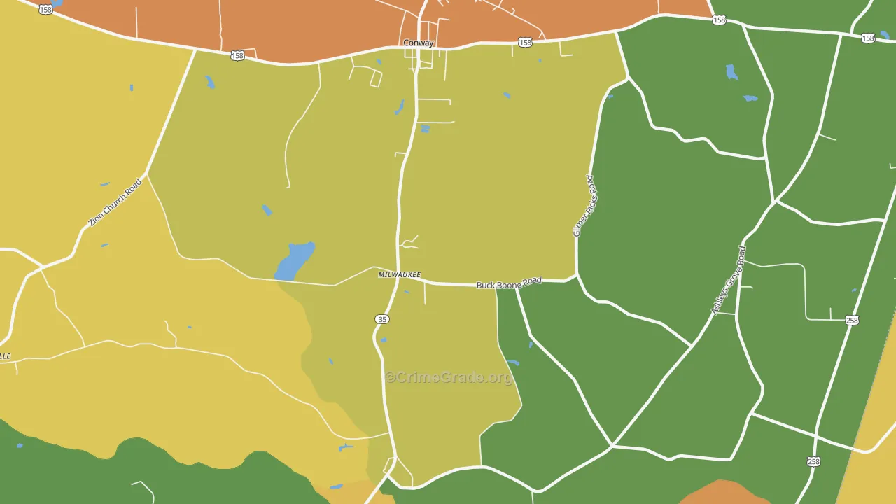 Creeksville, NC Map of Drug-Related Crime Rates
