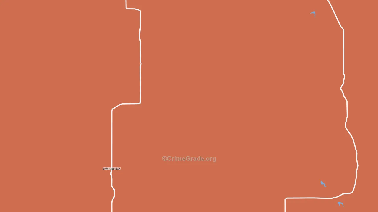 Creighton, SD Map of Drug-Related Crime Rates