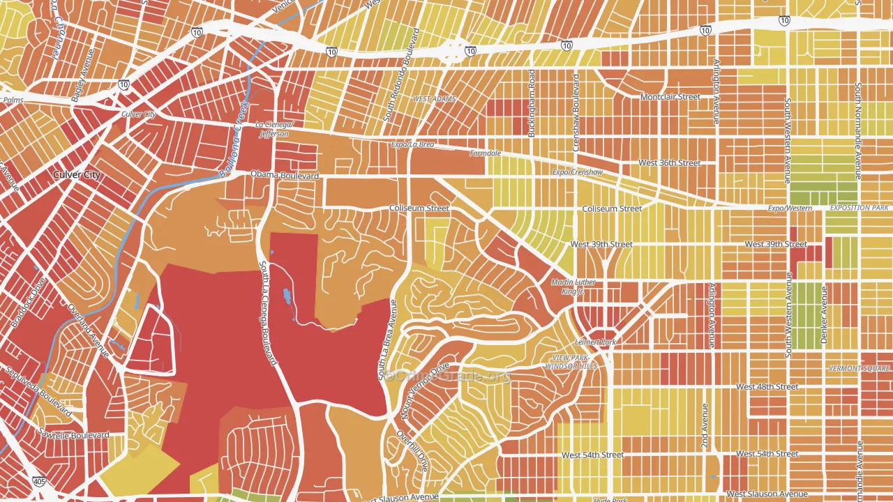 Crenshaw, Los Angeles, CA Map of Drug-Related Crime Rates