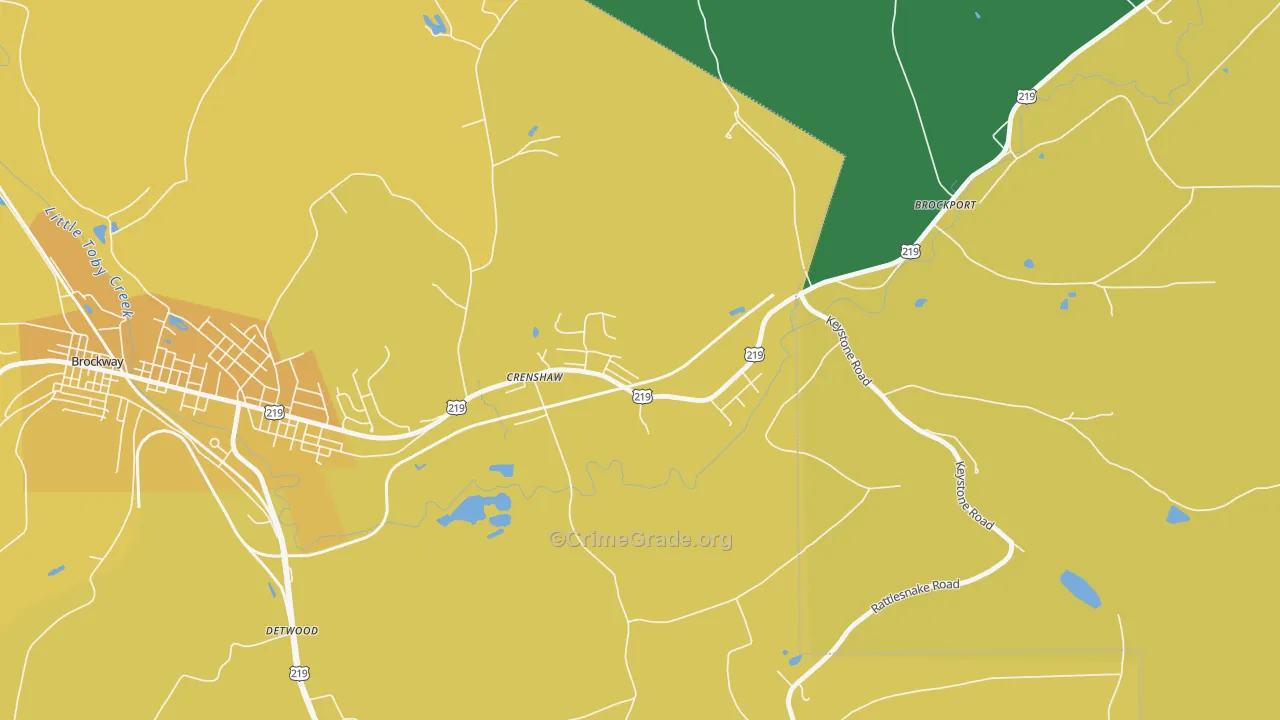 Crenshaw, PA Map of Drug-Related Crime Rates