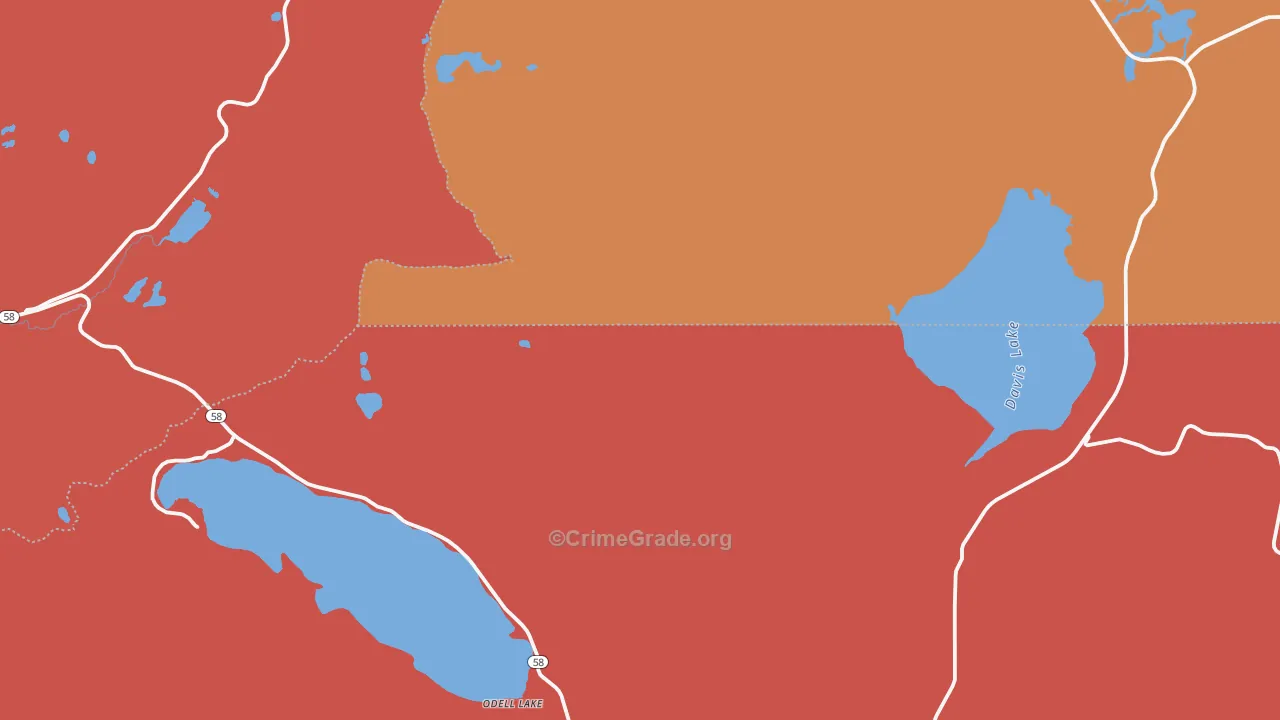Crescent Lake Junction, OR Map of Drug-Related Crime Rates