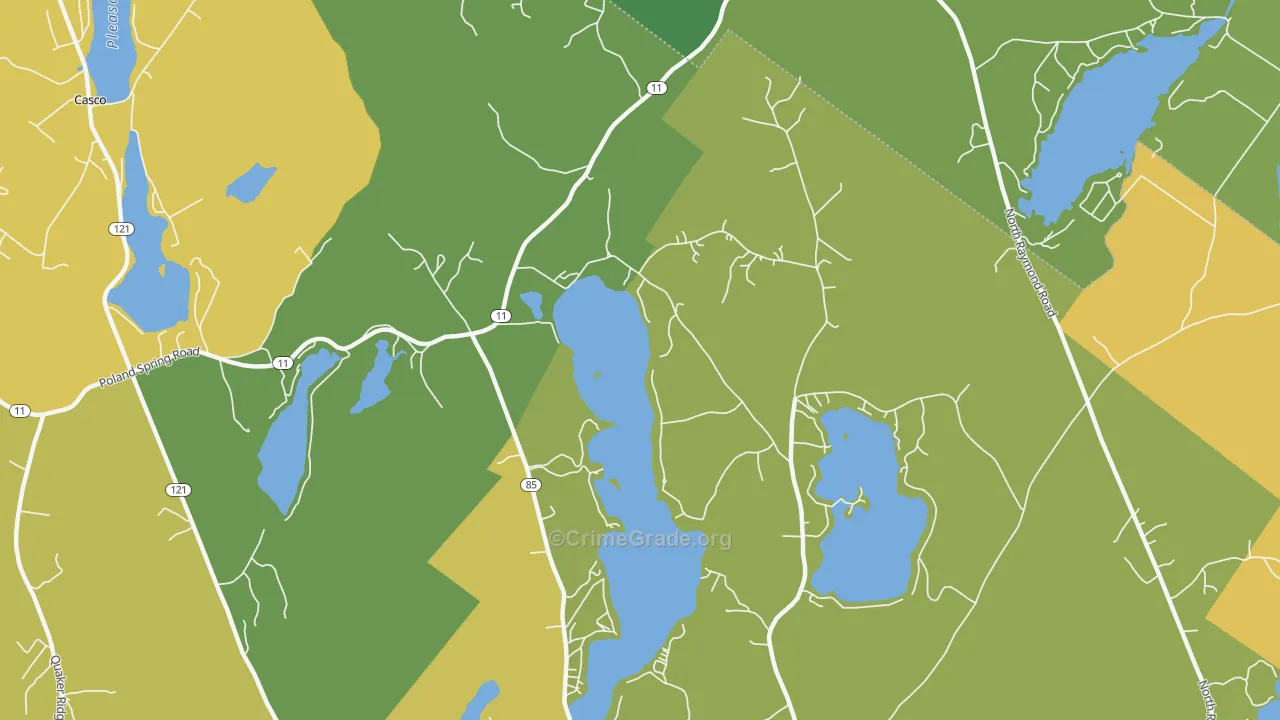Crescent Lake, ME Map of Drug-Related Crime Rates
