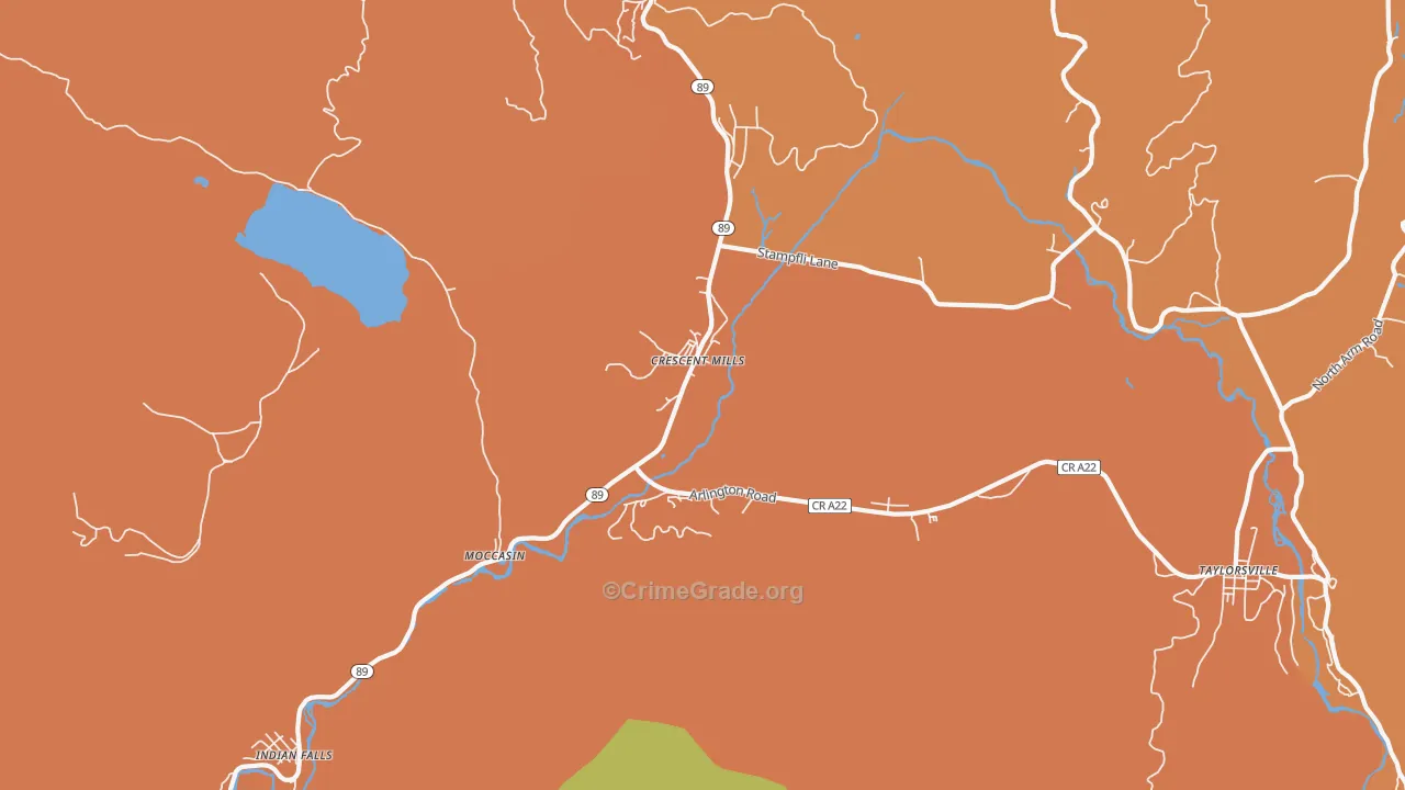 Crescent Mills, CA Map of Drug-Related Crime Rates