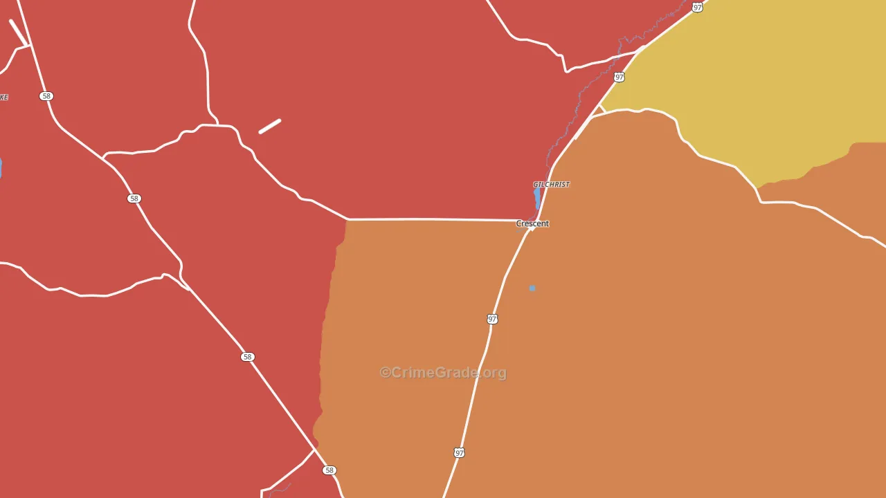 Crescent, OR Map of Drug-Related Crime Rates
