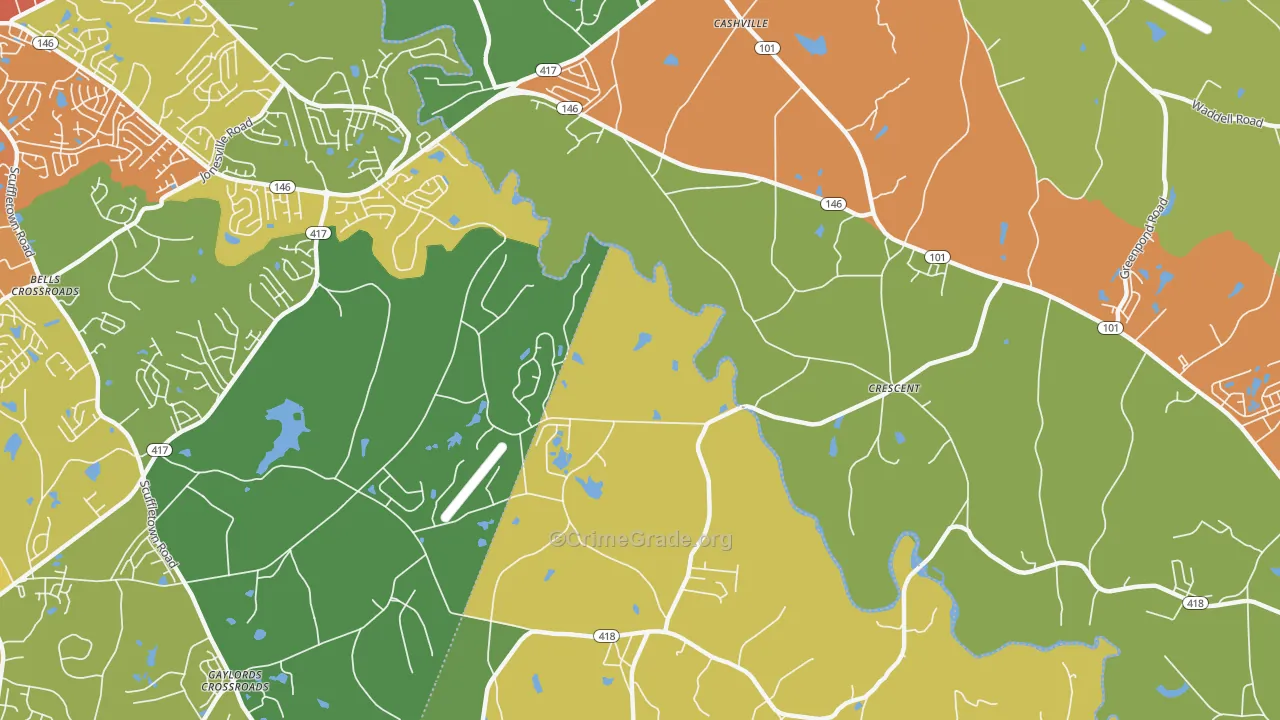 Crescent, SC Map of Drug-Related Crime Rates