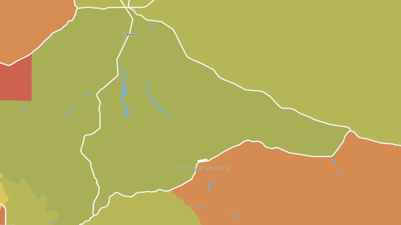 Creston, CA Map of Drug-Related Crime Rates