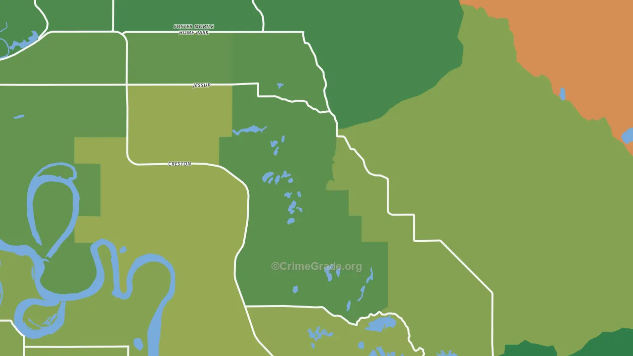 Creston, MT Map of Drug-Related Crime Rates