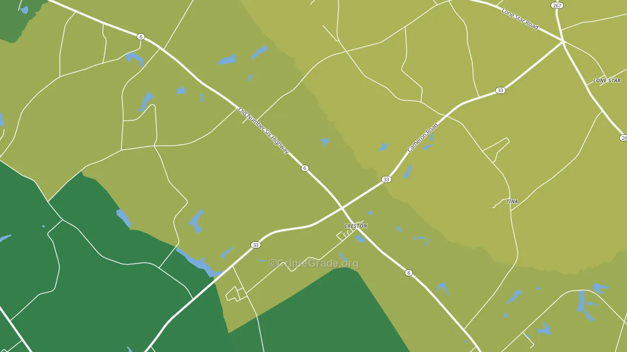 Creston, SC Map of Drug-Related Crime Rates