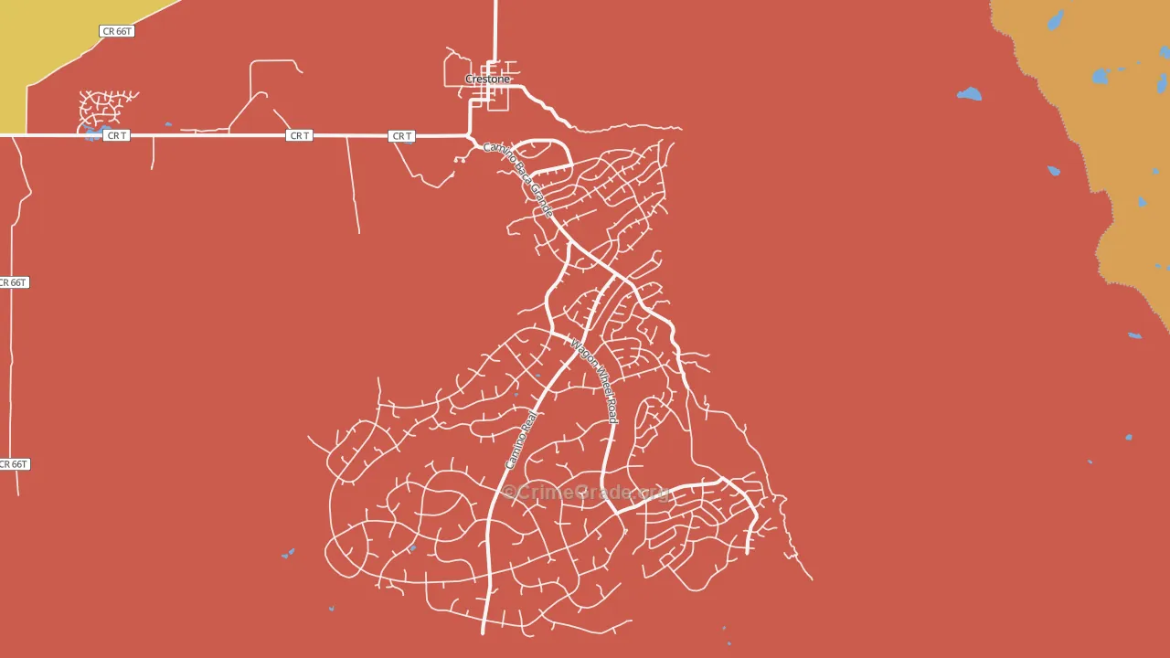 Crestone, CO Map of Drug-Related Crime Rates