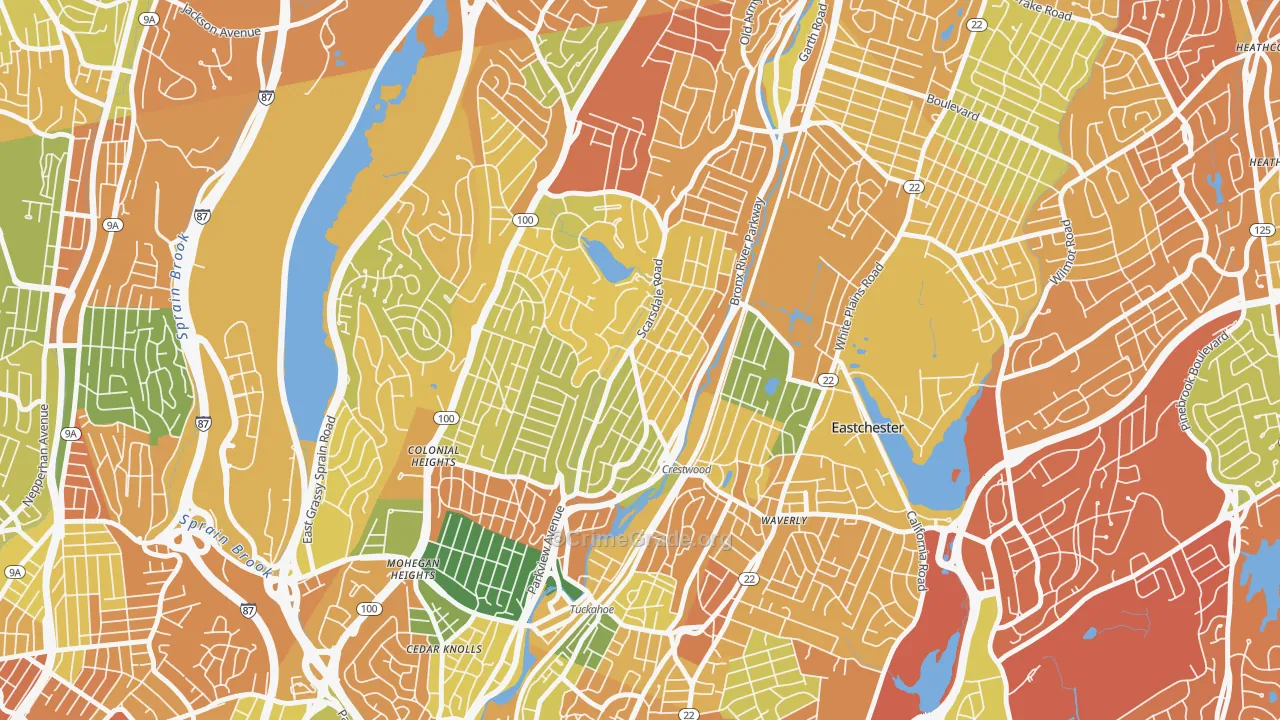 Crestwood, Tuckahoe, NY Map of Drug-Related Crime Rates