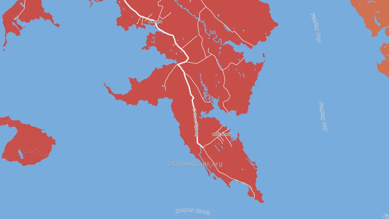 Crocheron, MD Map of Drug-Related Crime Rates