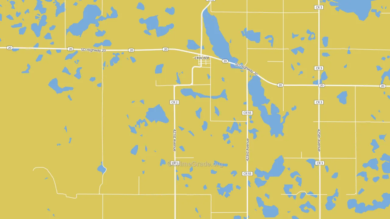 Crocker, SD Map of Drug-Related Crime Rates