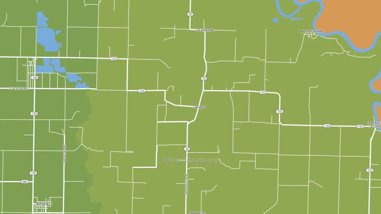 Crocketts Bluff, AR Map of Drug-Related Crime Rates