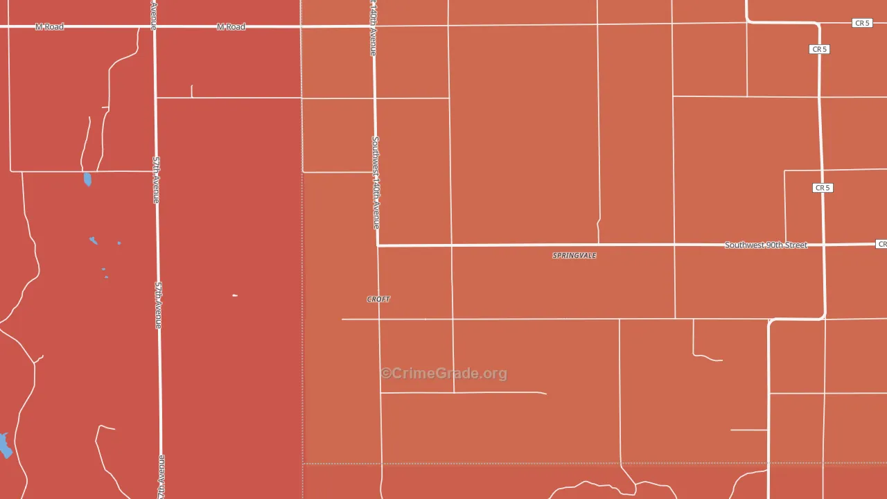 Croft, KS Map of Drug-Related Crime Rates