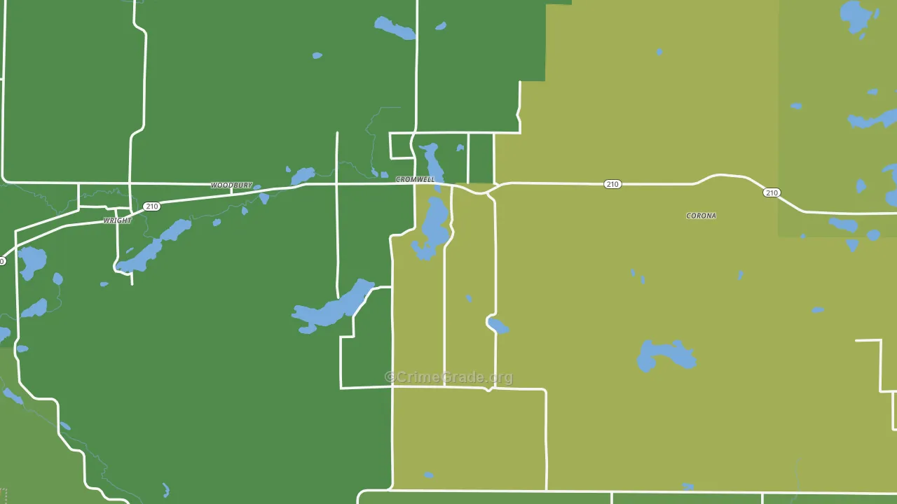 Cromwell, MN Map of Drug-Related Crime Rates