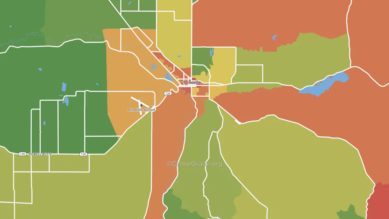 Crook County, OR Map of Drug-Related Crime Rates