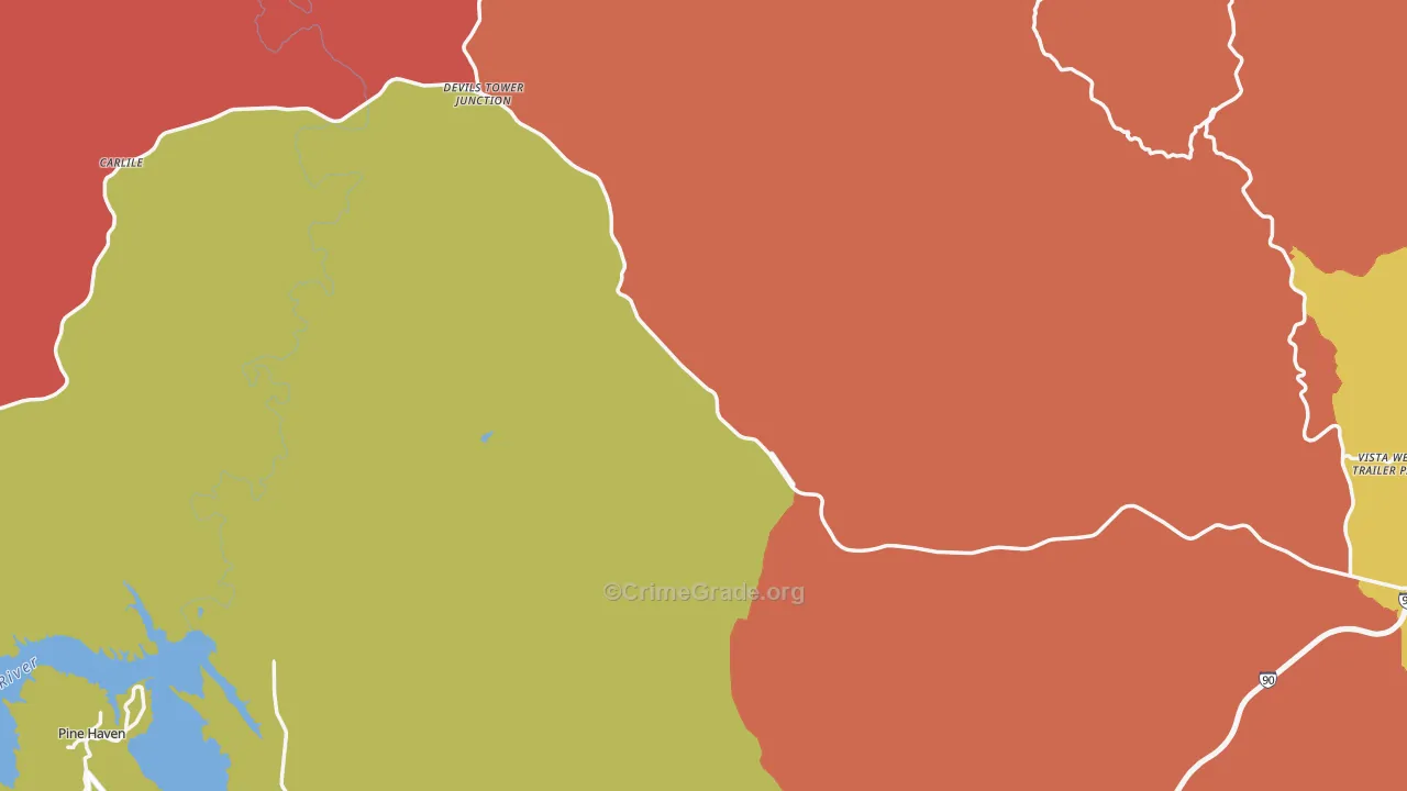 Crook County, WY Map of Drug-Related Crime Rates