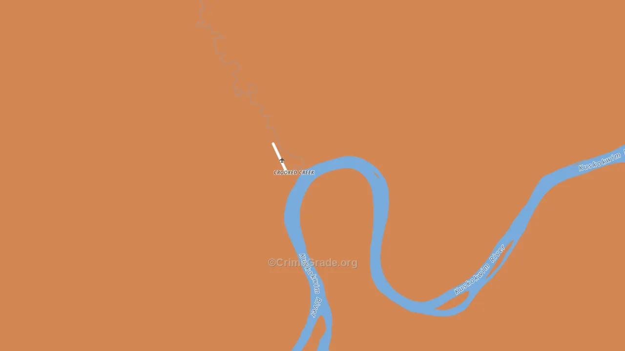 Crooked Creek, AK Map of Drug-Related Crime Rates