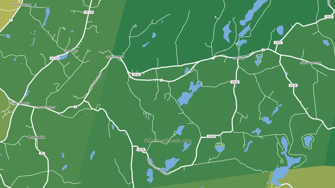 Cropseyville, NY Map of Drug-Related Crime Rates