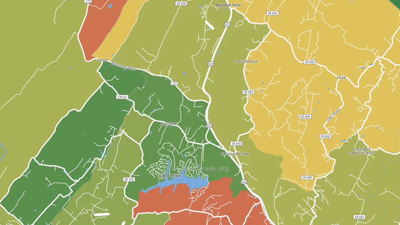 Cross Junction, VA Map of Drug-Related Crime Rates