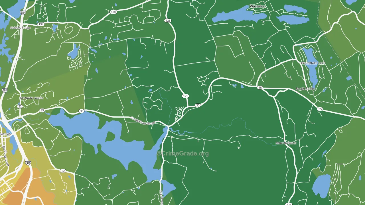 Cross River, NY Map of Drug-Related Crime Rates