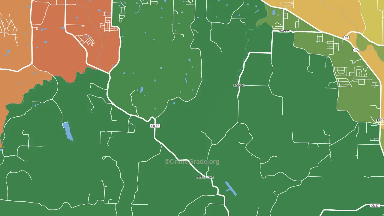 Crosses, AR Map of Drug-Related Crime Rates