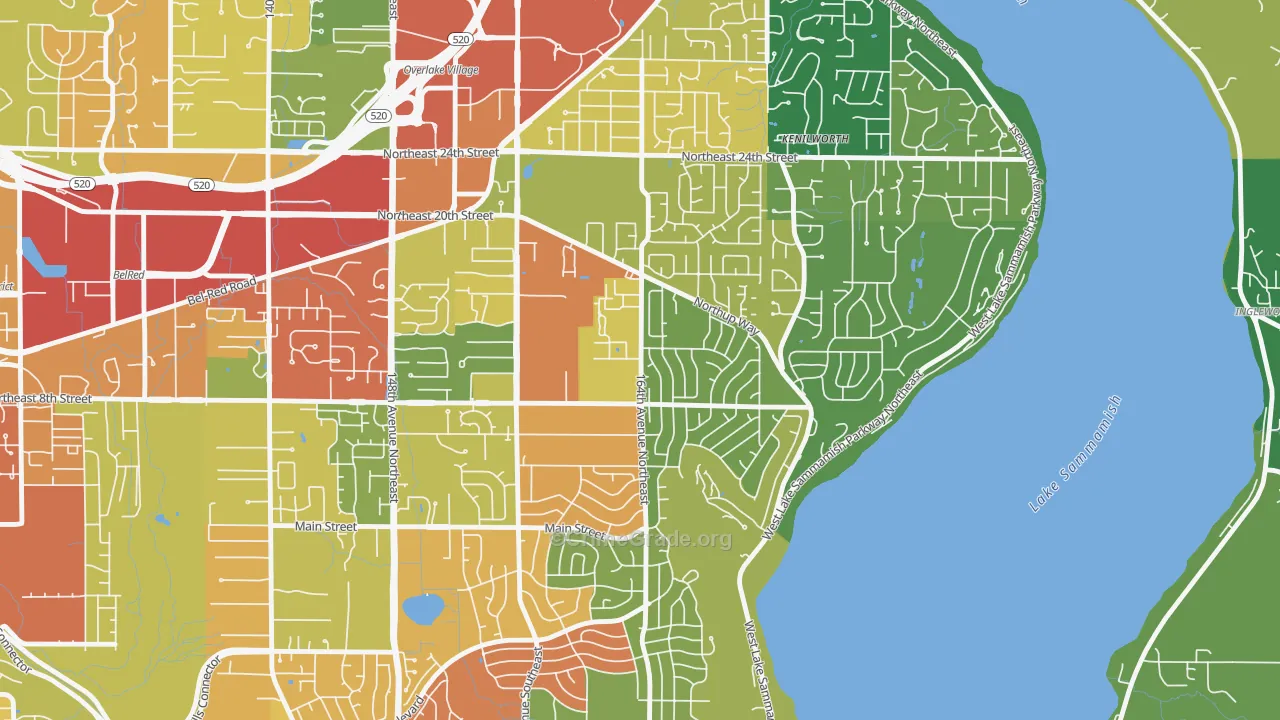 Crossroads, Bellevue, WA Map of Drug-Related Crime Rates