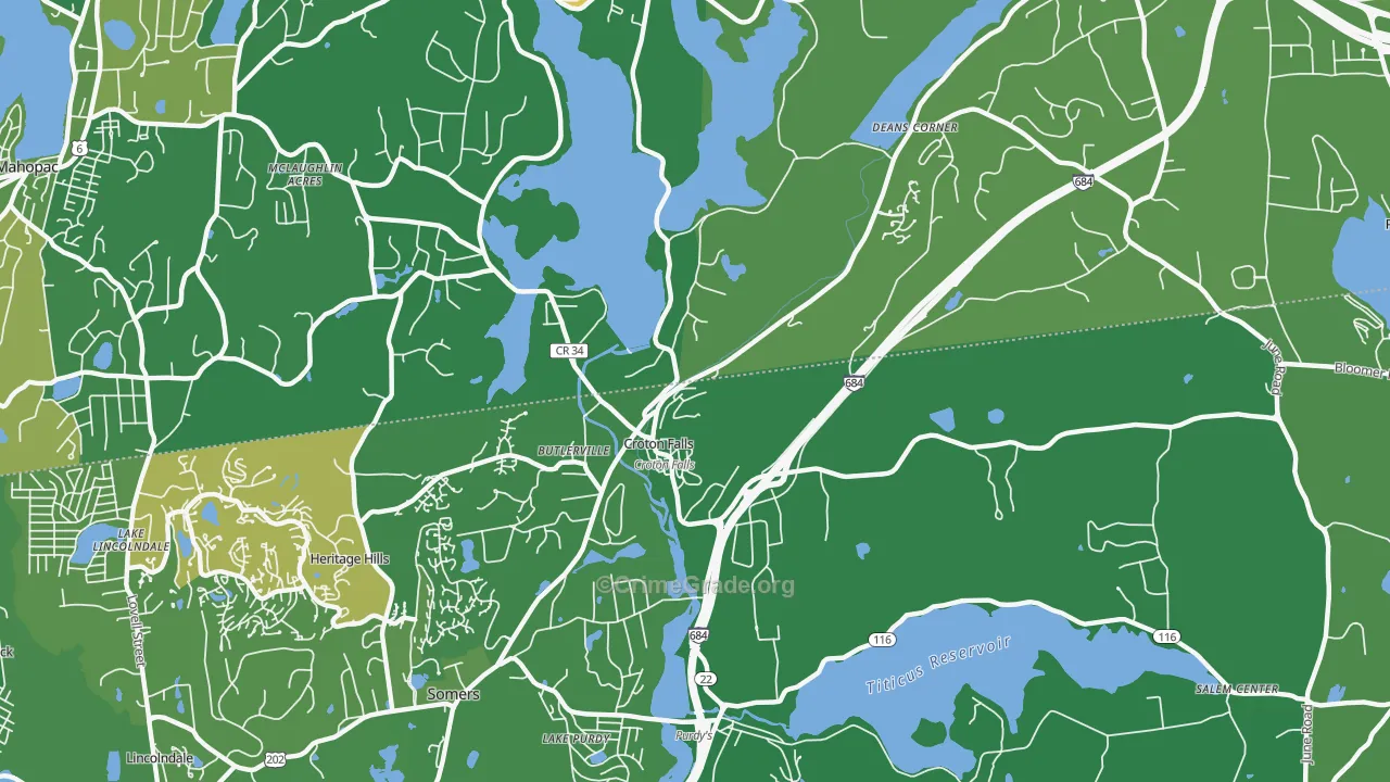 Croton Falls, NY Map of Drug-Related Crime Rates