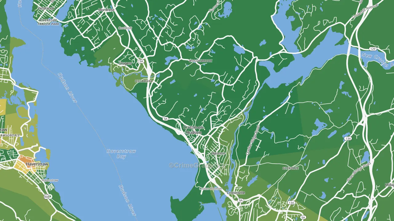 Croton On Hudson, NY Map of Drug-Related Crime Rates
