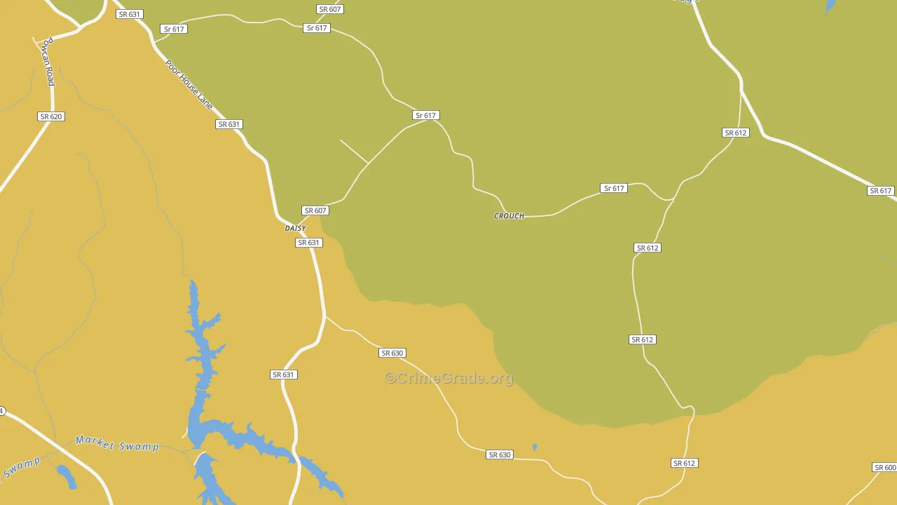 Crouch, VA Map of Drug-Related Crime Rates