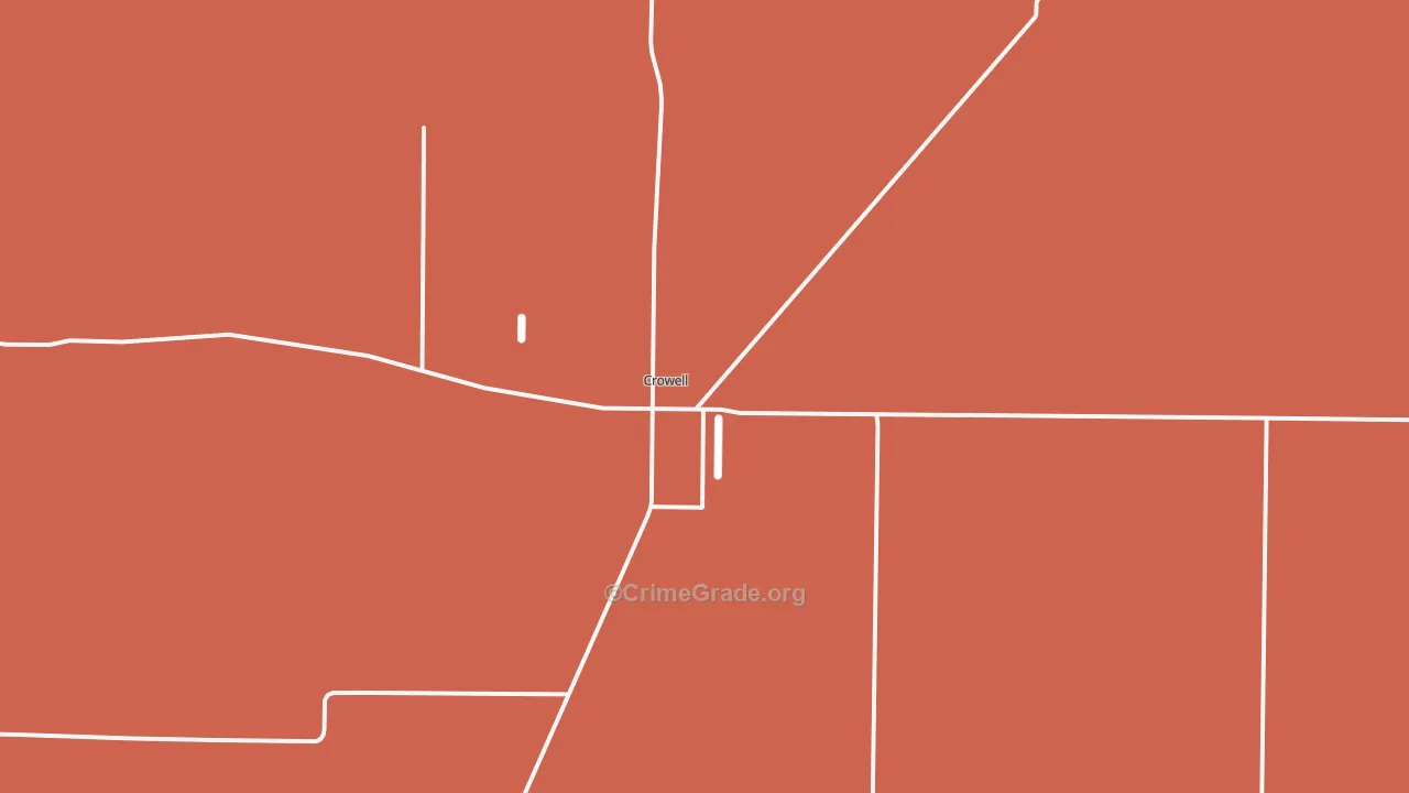 Crowell, TX Map of Drug-Related Crime Rates