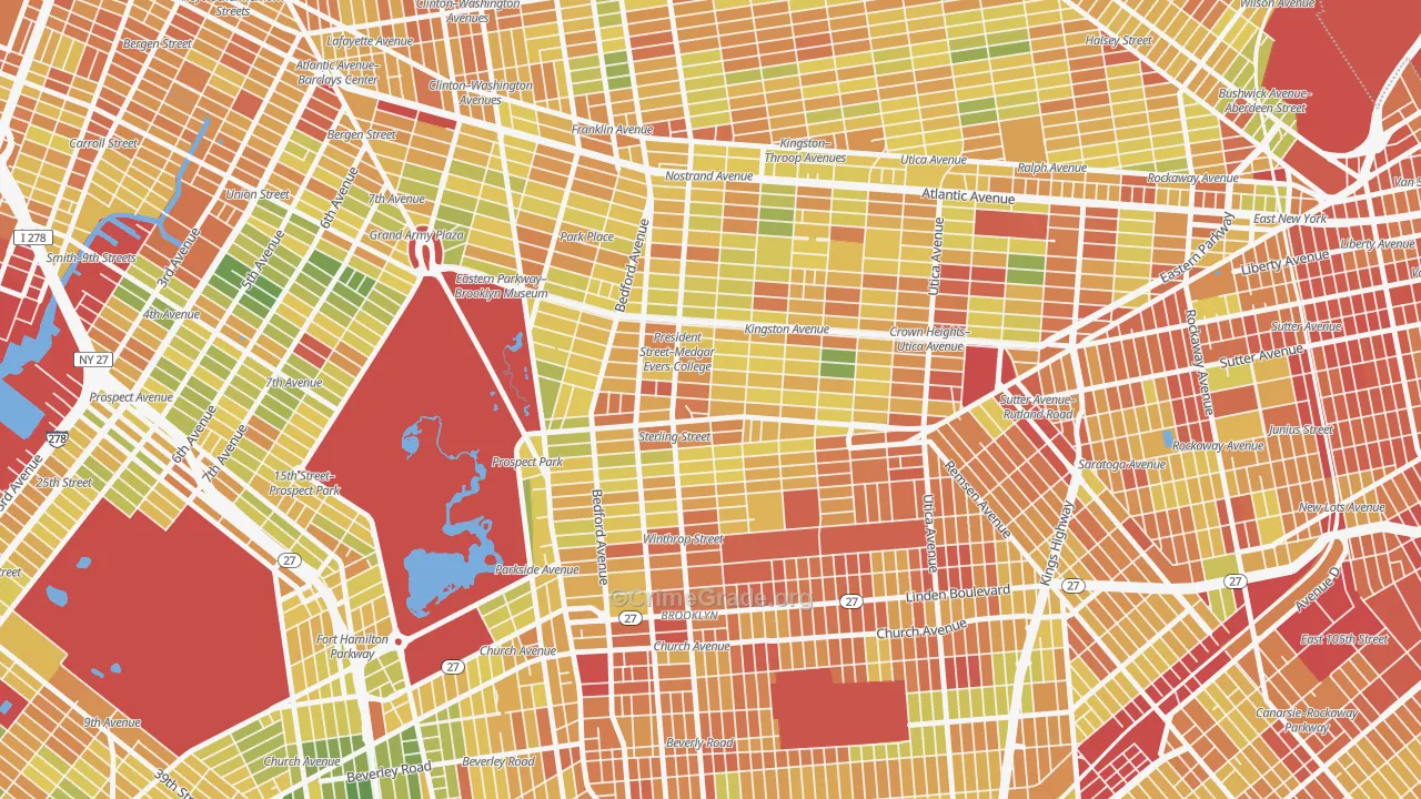 Crown Heights, Brooklyn, NY Map of Drug-Related Crime Rates