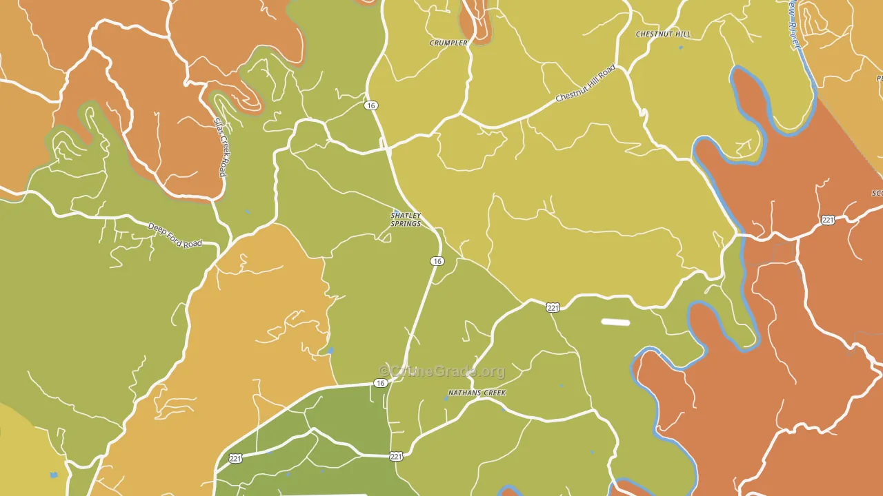 Crumpler, NC Map of Drug-Related Crime Rates