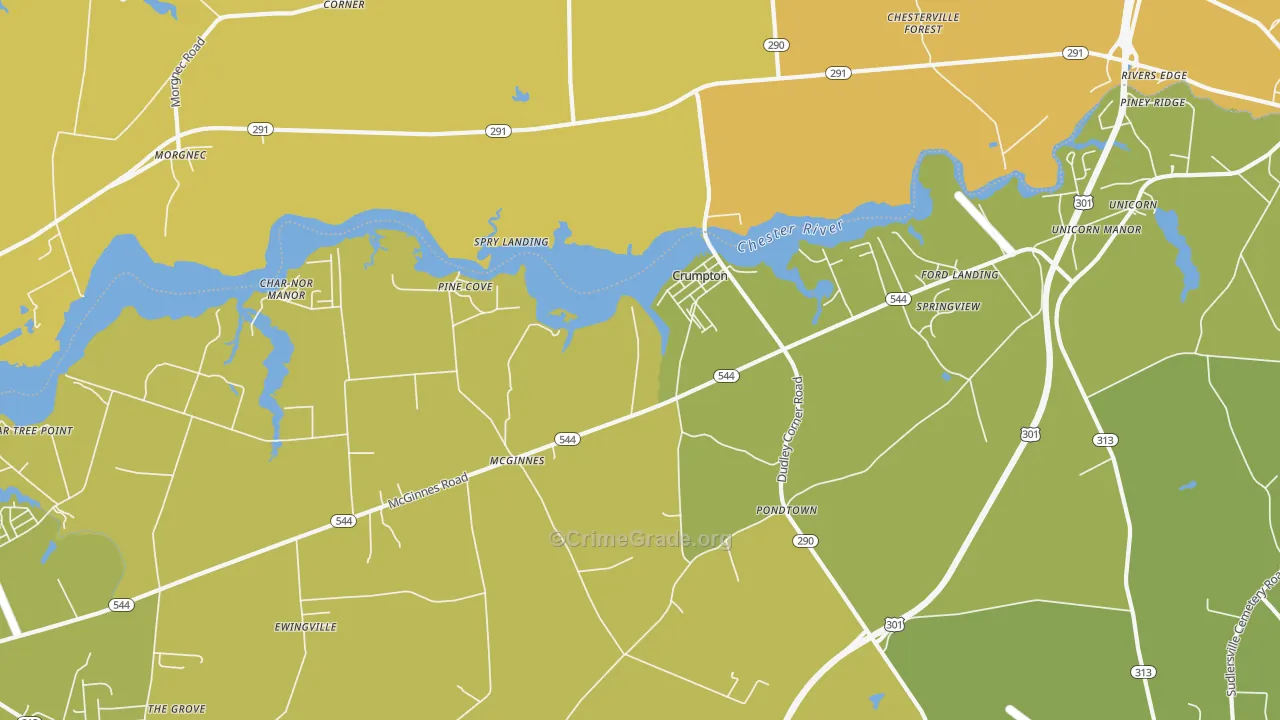 Crumpton, MD Map of Drug-Related Crime Rates
