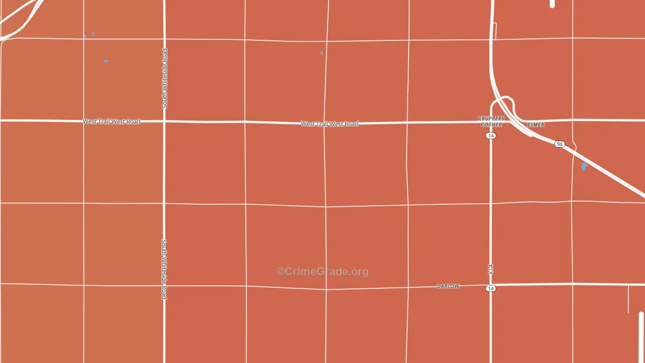 Cruppers Corner, KS Map of Drug-Related Crime Rates