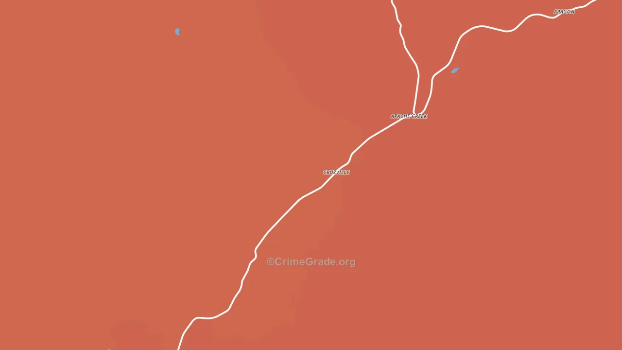 Cruzville, NM Map of Drug-Related Crime Rates