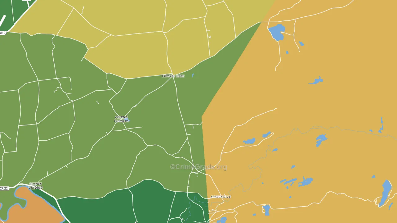 Crystal Dale, NY Map of Drug-Related Crime Rates