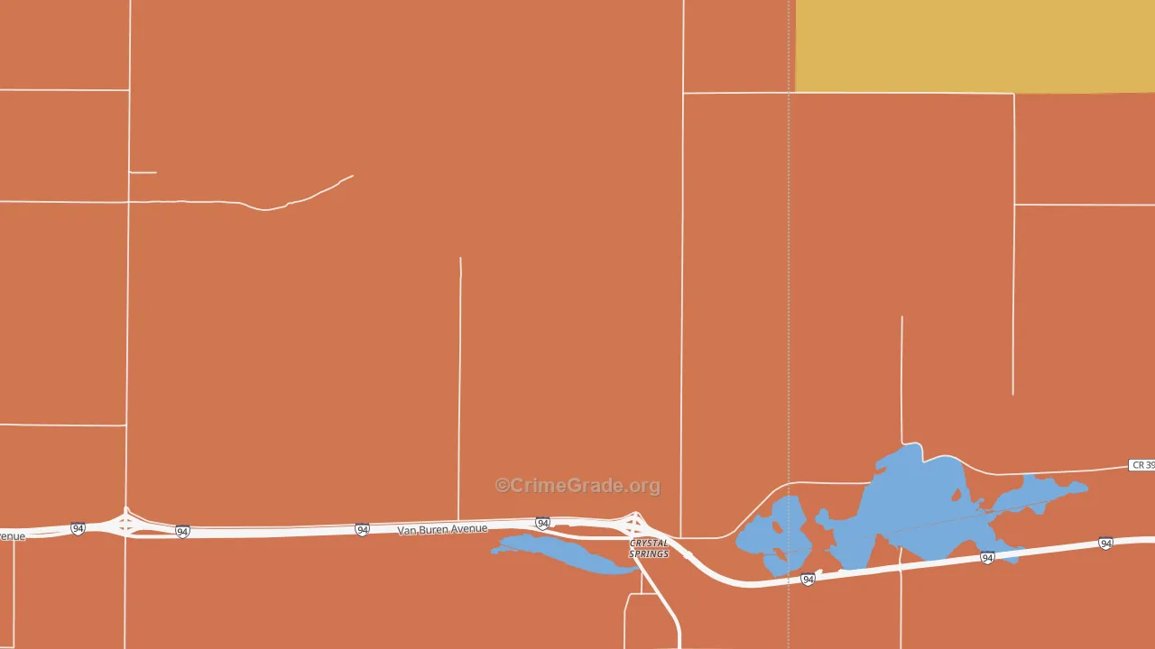 Crystal Springs, ND Map of Drug-Related Crime Rates