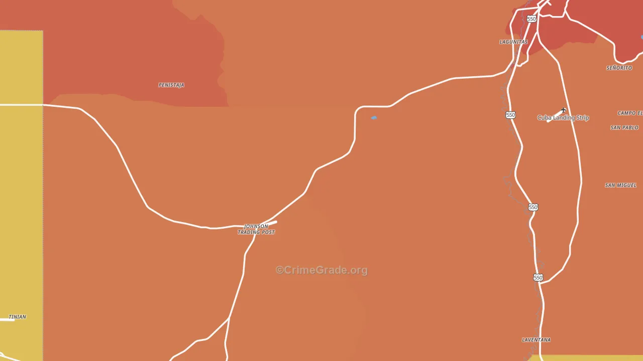 Cuba, NM Map of Drug-Related Crime Rates
