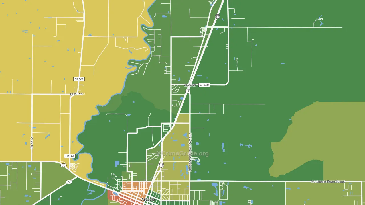 Cubitis, FL Map of Drug-Related Crime Rates