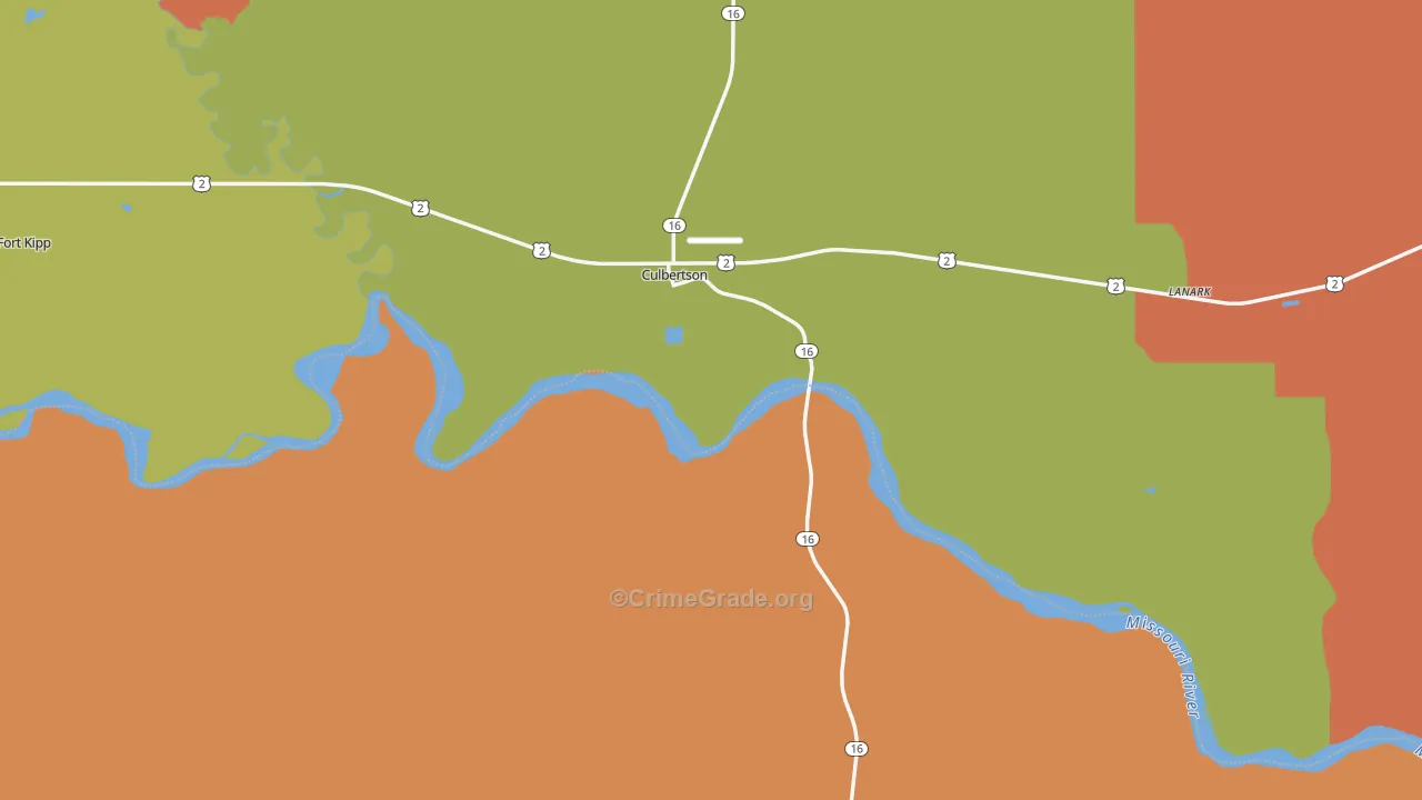 Culbertson, MT Map of Drug-Related Crime Rates