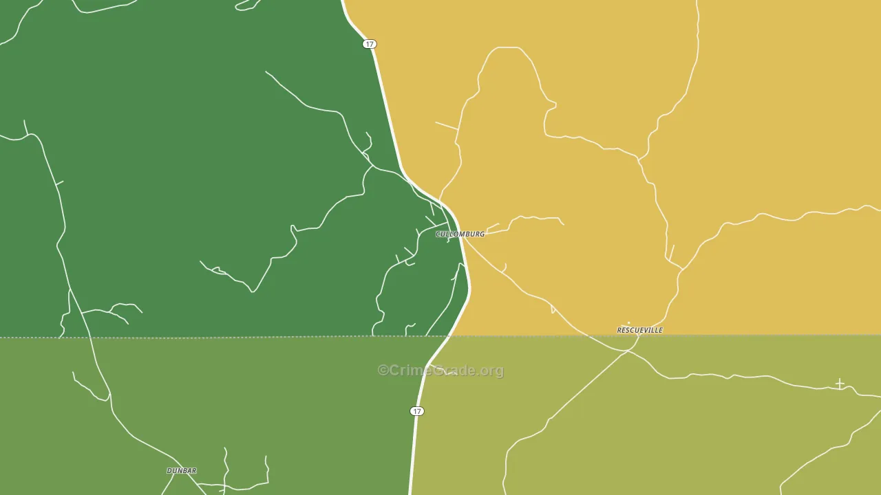 Cullomburg, AL Map of Drug-Related Crime Rates