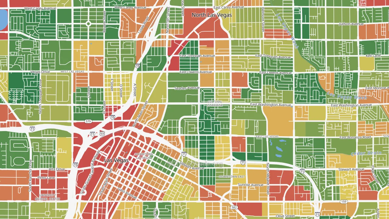 Cultural Corridor, Las Vegas, NV Map of Drug-Related Crime Rates